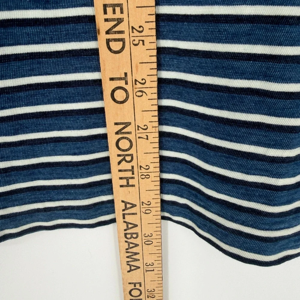 NWOT Polo Ralph Lauren Men XL Blue White Striped Cotton Jersey Pocket Polo Shirt